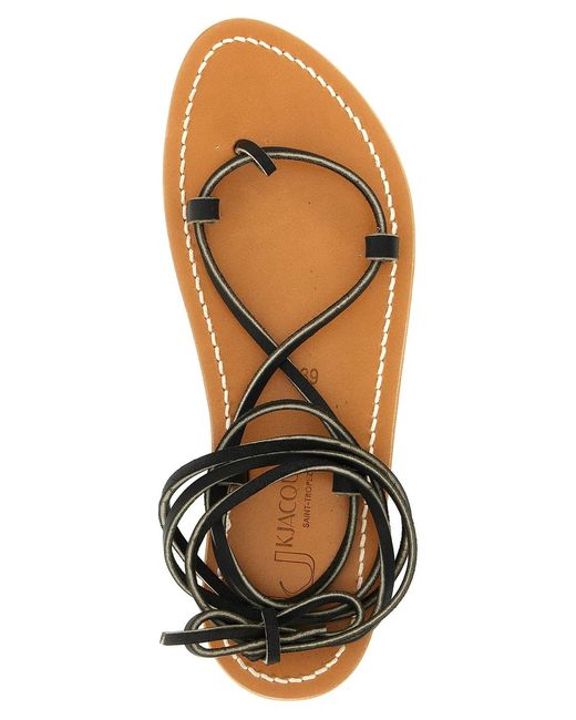 K. Jacques Black 'Bikini' Sandals