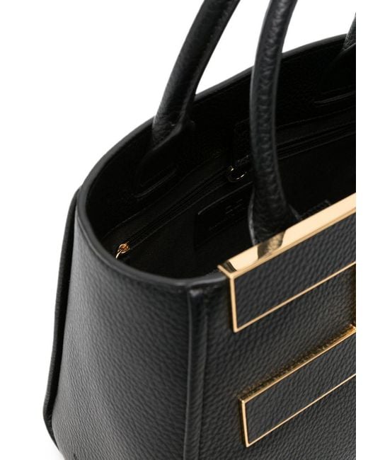 Elisabetta Franchi Black Faux Leather Tote Bag