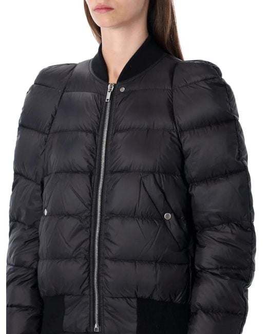 Rick Owens Black Comforter Down Bomber Jacket