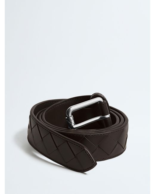 Bottega Veneta Black Intrecciato Belt for men