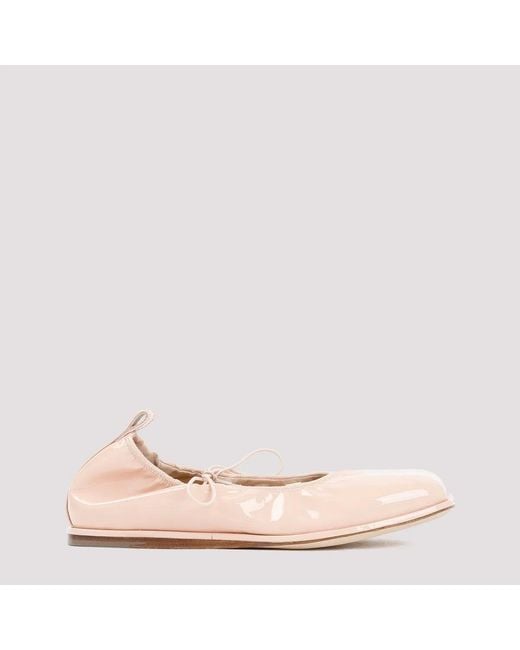 Simone Rocha Pink Heart Toe Lace-Up Ballerina