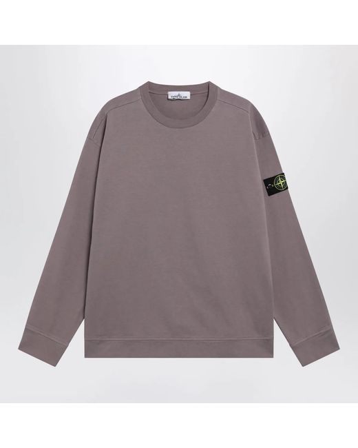 Stone Island Purple Oversized- Cotton Sweatshirt for men