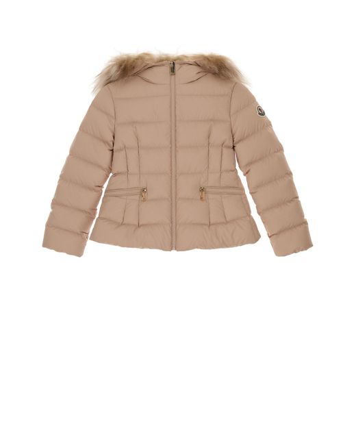 Moncler Natural Mini Boedette Quilted Puffer Jacket For Kids