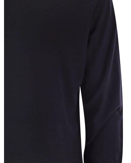 Fedeli Blue Superfine Wool Turtleneck Derby for men