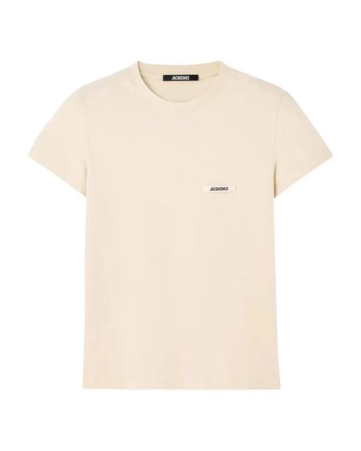 Jacquemus Natural Grosgrain Short Sleeve Tshirt