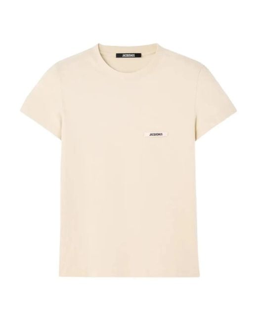 Jacquemus Natural Le T-Shirt Gros Grain