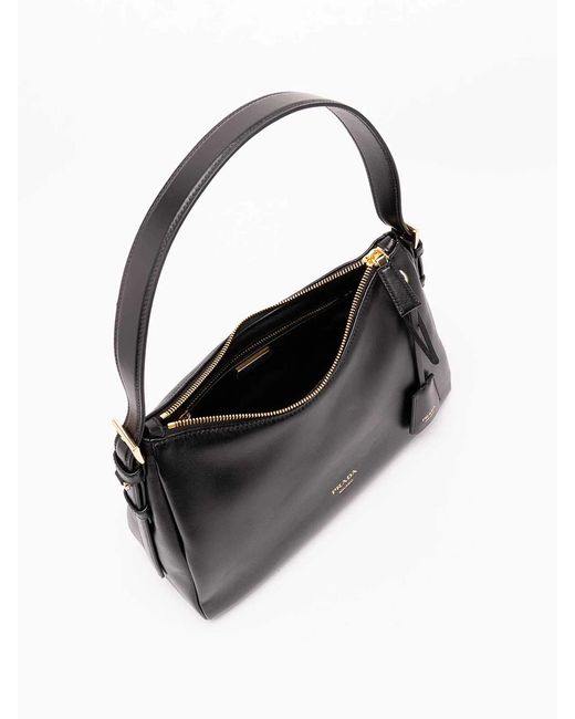 Prada Black Leather Shoulder Bag