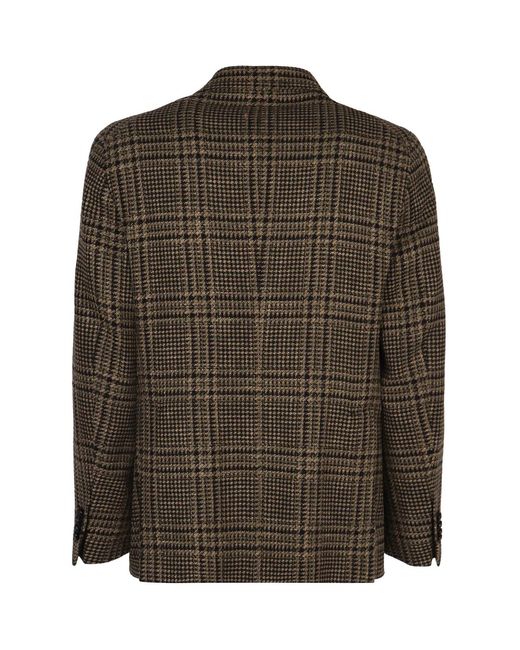 Tagliatore Black Single-Breasted Two-Button Jacket for men