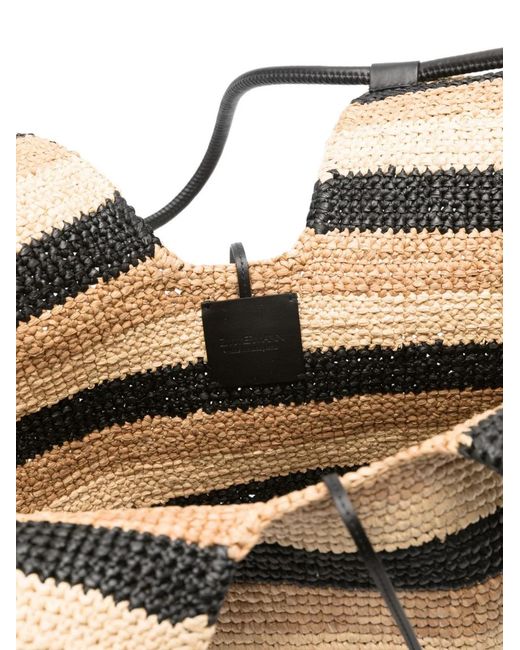 Zimmermann Black Goldentime Large Rafia Tote