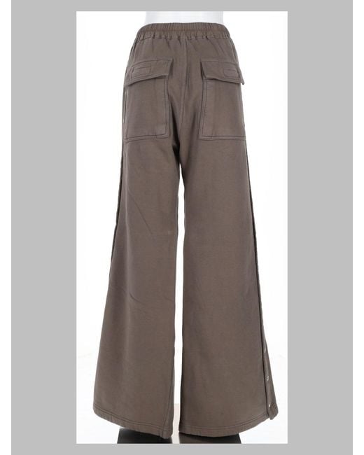 Rick Owens Gray Wide-Leg Drawstring Trousers