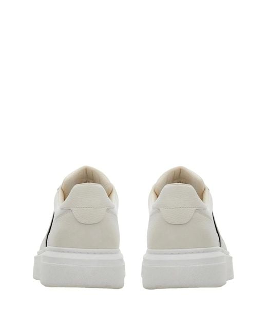 Ferragamo White Gancini Low-Top Sneakers for men