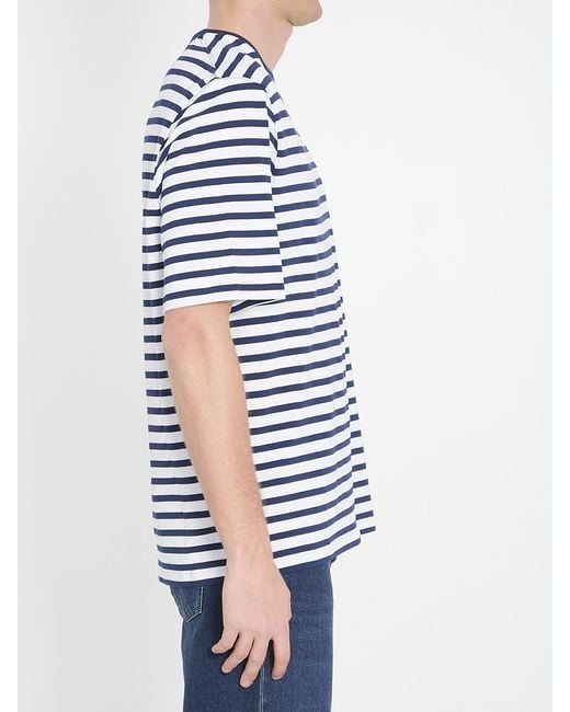 AMI Blue Boxy Marinière T-Shirt for men