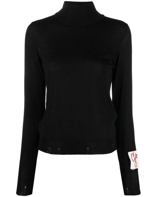 Golden Goose Deluxe Brand Black Worn Effect Wool Sweater