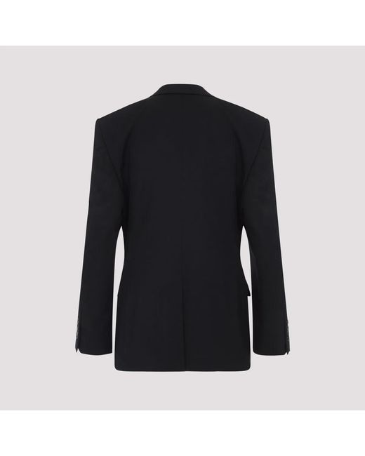 Balenciaga Black Wool Jackets Tailored Jacket