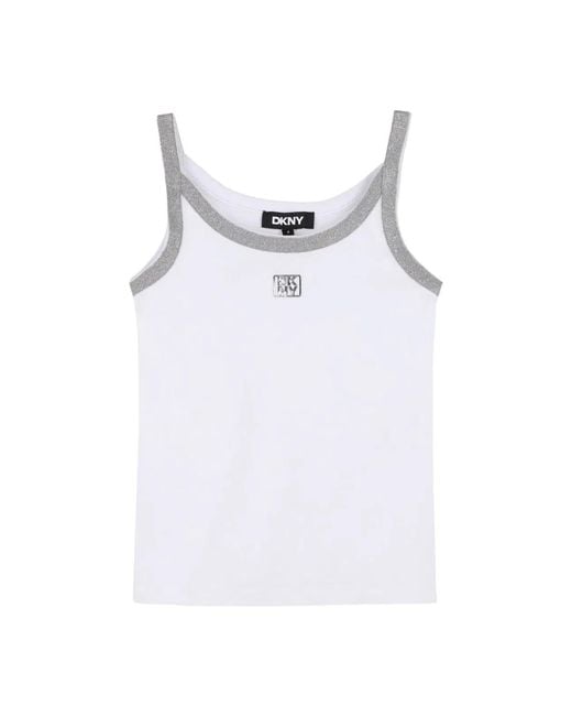 DKNY White Canotta Con Logo