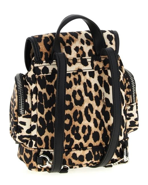 Ganni Black Animalier 'Bucky' Backpack