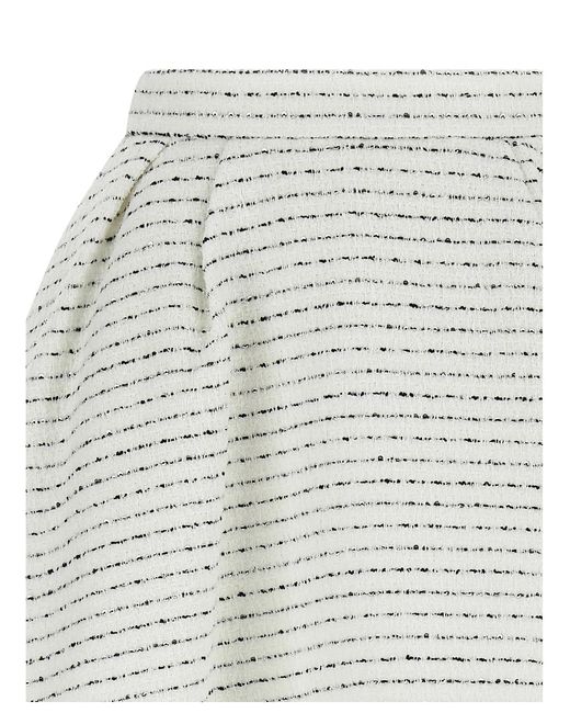 Alessandra Rich White Tweed Skirt
