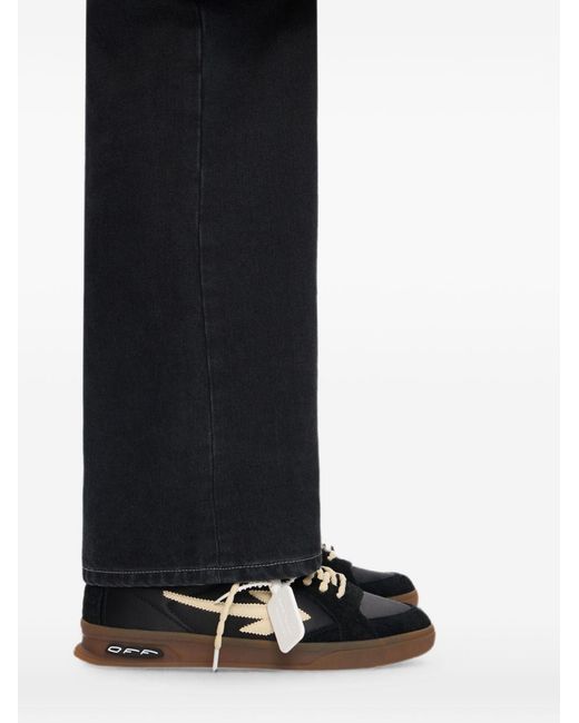 Off-White c/o Virgil Abloh Black Nylon Leather Sneakers for men