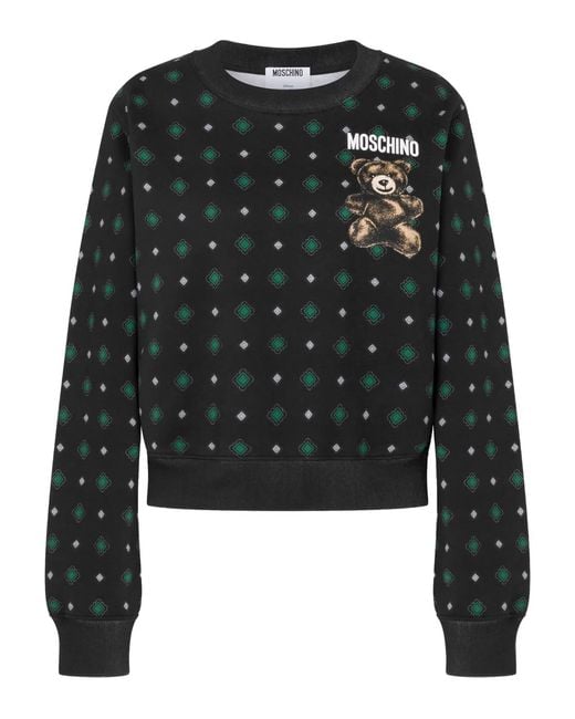 Moschino Couture Black Cotton Organic Sweatshirt
