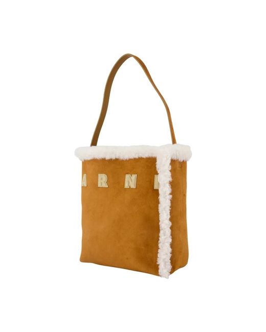 Marni Brown Museo Mini Shopper Bag
