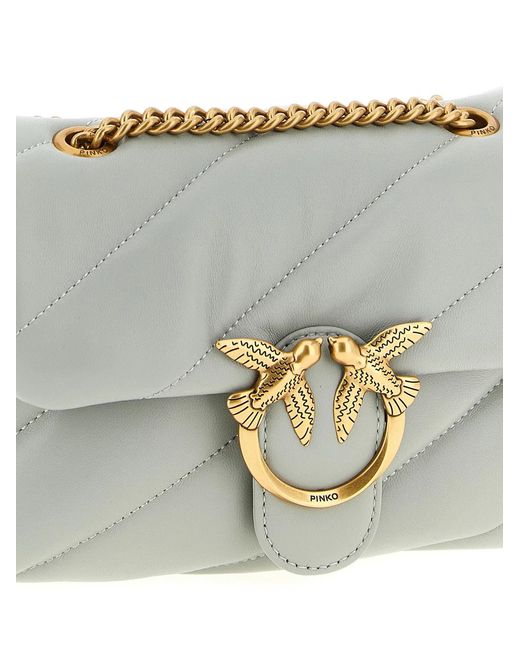 Pinko Gray 'Mini Love Puff' Crossbody Bag