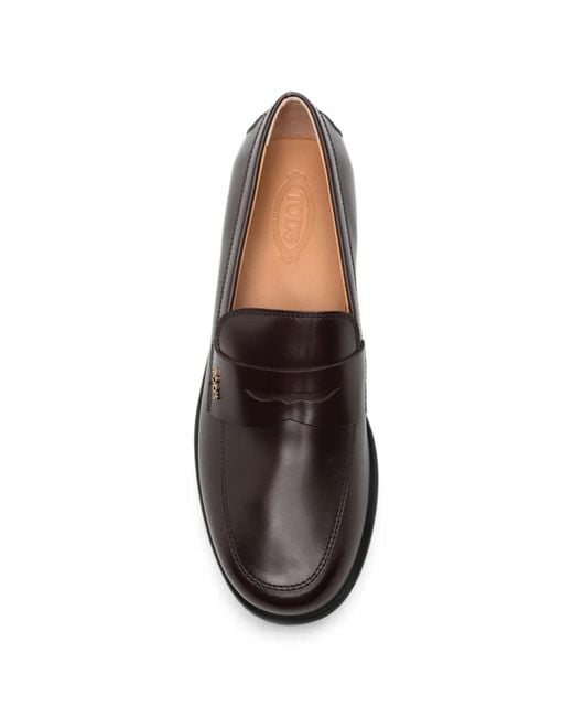 Tod's Brown Calfskin Moccasins