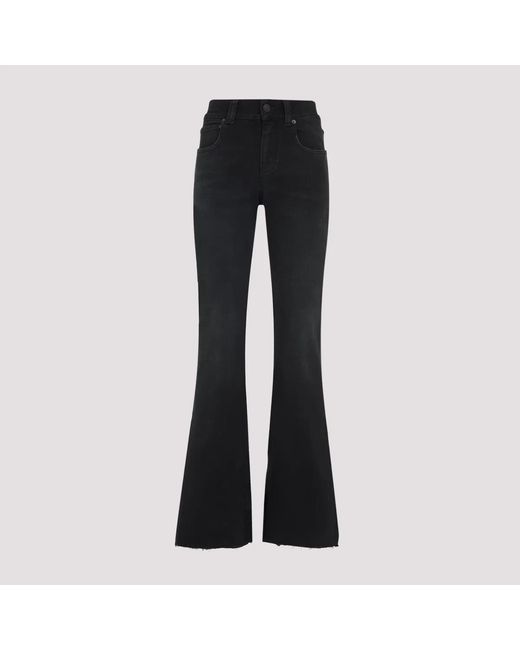 Balenciaga Black Cotton Elastane Bootcut Pants