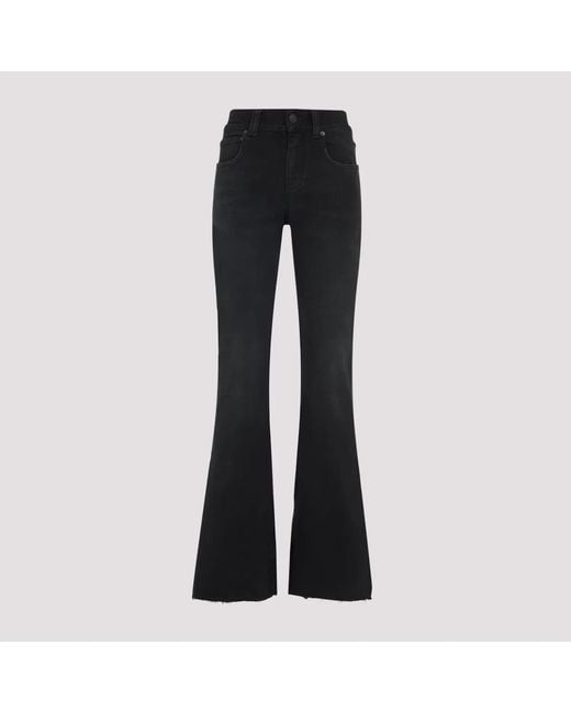 Balenciaga Black Cotton Elastane Bootcut Pants
