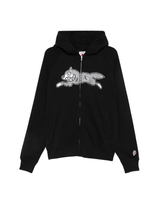 BBCICECREAM Black Logo Cotton Hoodie for men