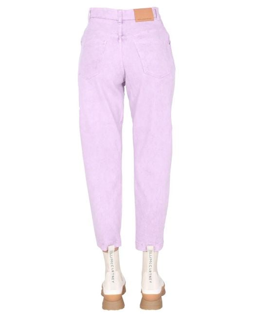 Stella McCartney Pink Jeans With Embroidered Logo