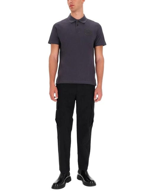 Versace Jeans Couture Blue Polo With Logo for men