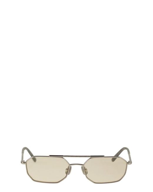 Brunello Cucinelli White Titanium Sunglasses With Polyamide Lenses