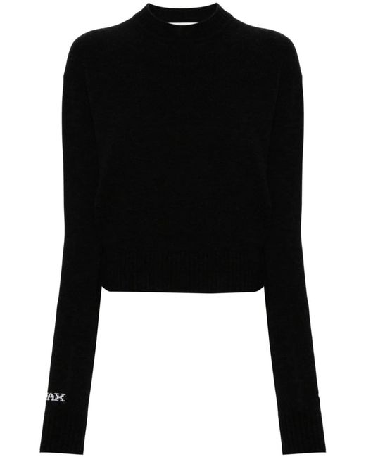 Max Mara Black Wool Crewneck Sweater