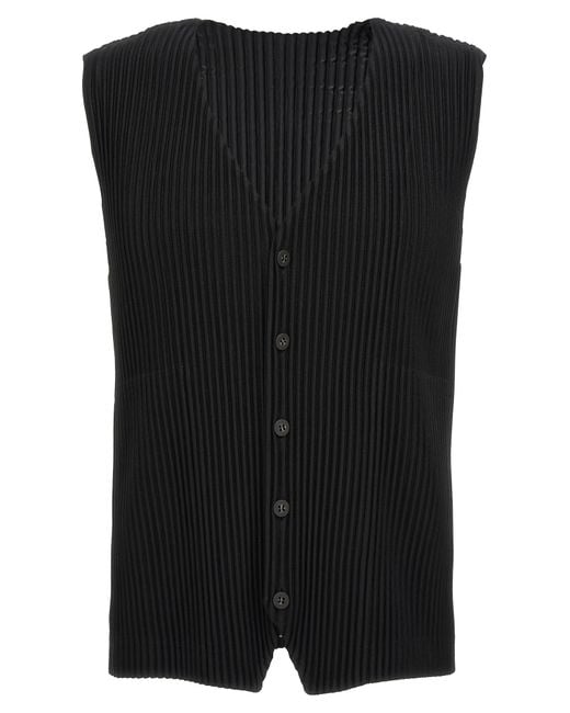 Homme Plissé Issey Miyake Black 'Basics' Vest for men