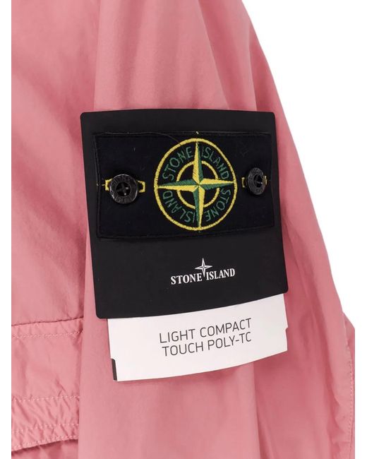 Stone Island Pink Light Compact Touch Poly-Tc Jacket for men