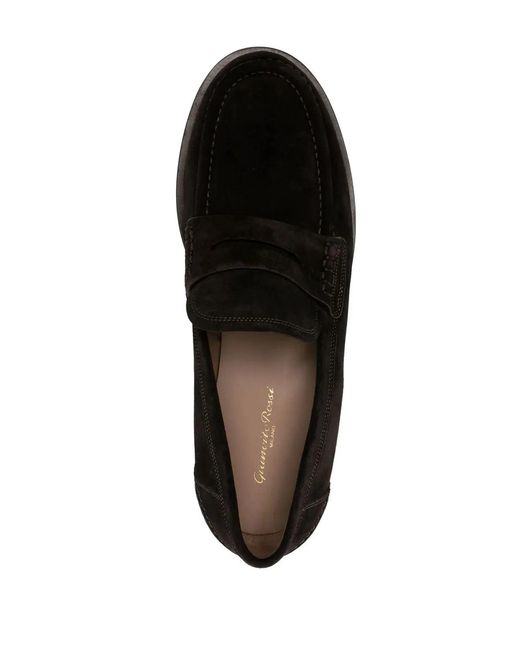 Gianvito Rossi Black Suede Moccasins for men