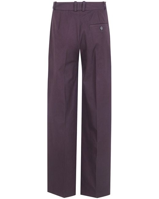 Joseph Purple "Yukio" Gabardine Stretch Trousers