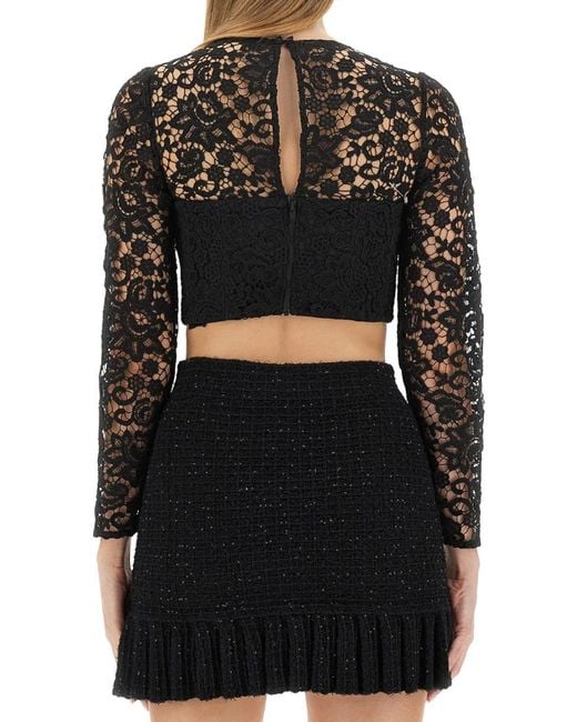 Self-Portrait Black Lace Top