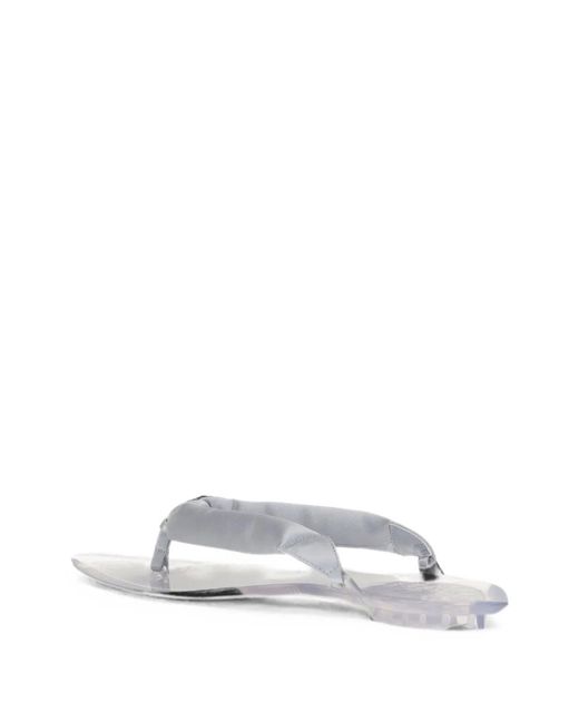 Alaïa White Invisible Padded Tongs For