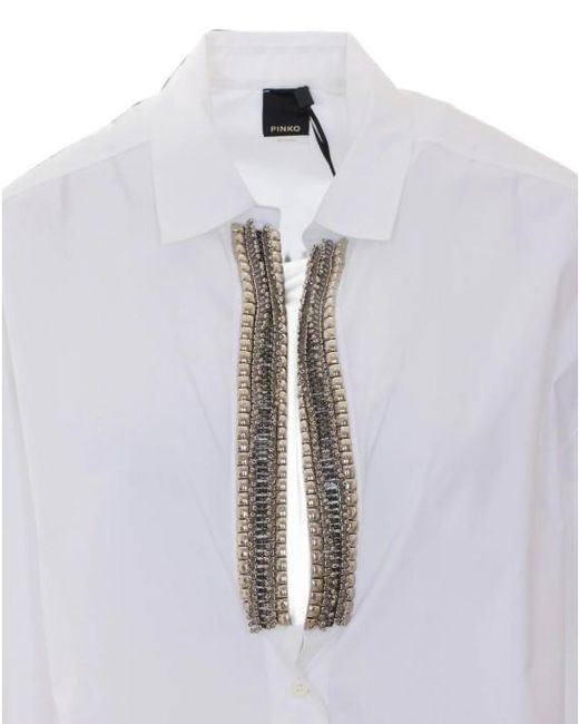 Pinko White Cotton Shirt