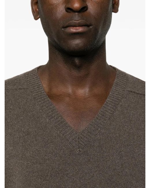 Rick Owens Brown Tommy V Neck for men