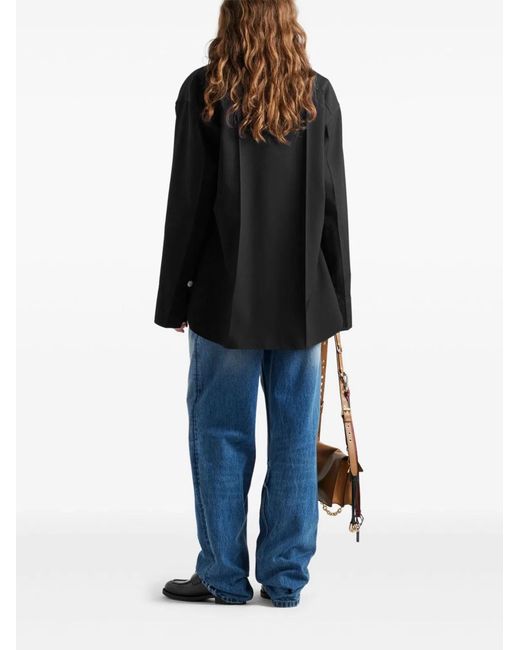 Prada Black Buttoned Long-Sleeve Shirt