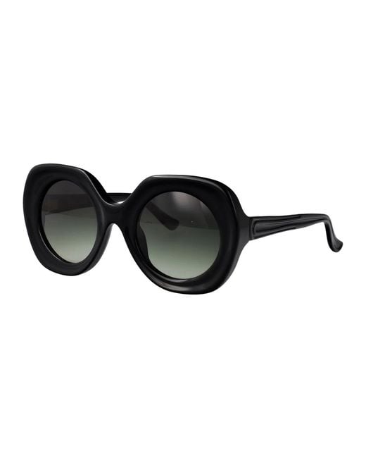 Yohji Yamamoto Black Matt Acetate Sunglasses
