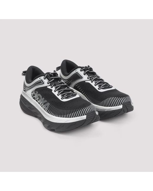 Hoka One One Black Textile Bondi 7 Sneakers for men
