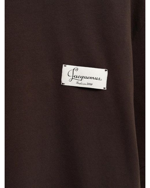 Jacquemus Brown T-Shirt A Maniche Corte Corso for men
