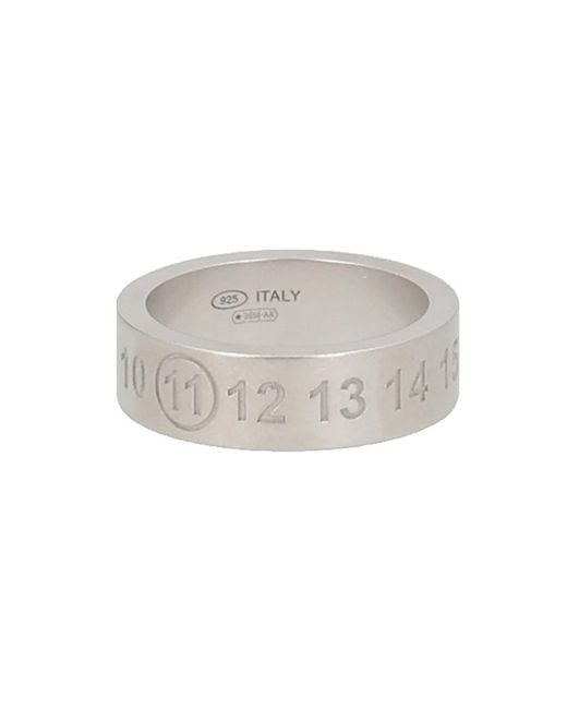 Maison Margiela White Brass Ring for men