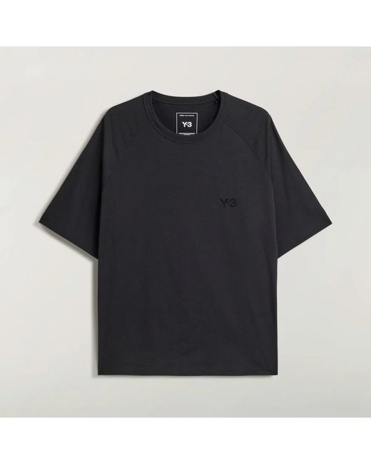 Y-3 Black Boxy Ss Tee for men