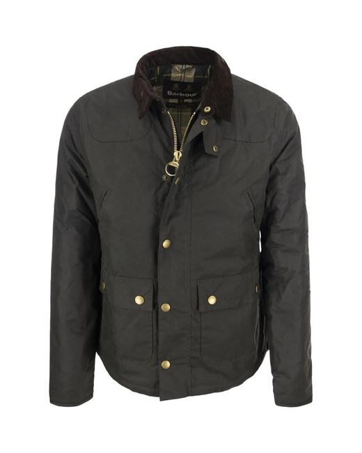 Barbour Black Reelin Waxed Cotton Jacket for men