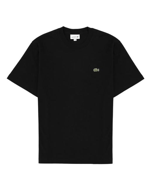 Lacoste Black Cotton Tshirt for men