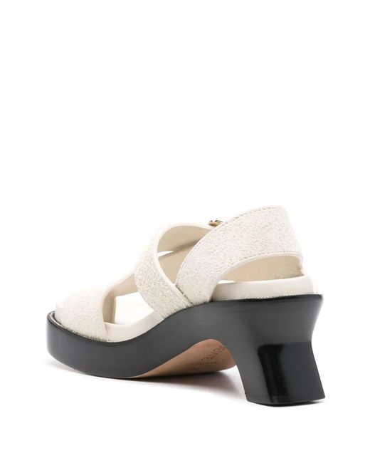 Loewe White Ease Leather Sandals